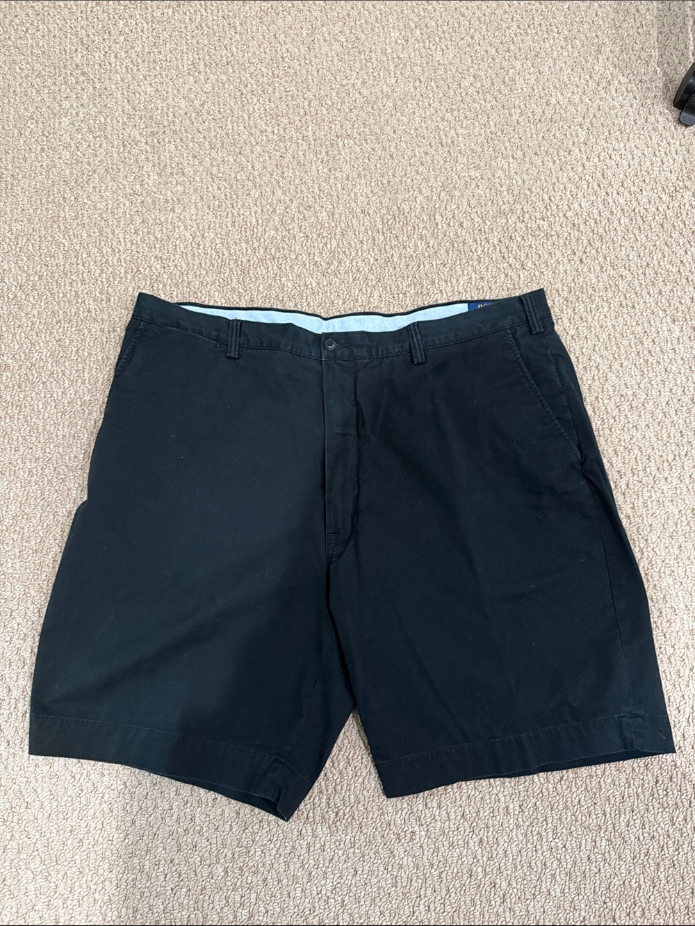 Polo by Ralph Lauren Navy Flat Front Cotton Shorts